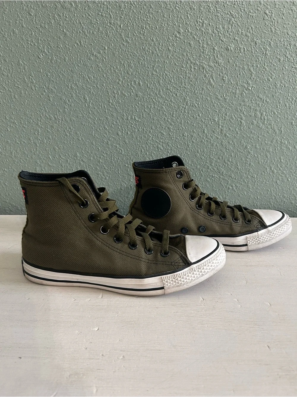 Converse All Star High Top Sneakers - Olive Green Women’s Size 8.5
